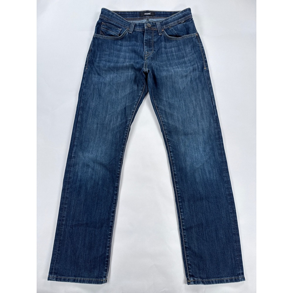 Mavi Mens Jeans 30X32 Blue Zach Straight Leg Classic Denim Medium Wash Stretch